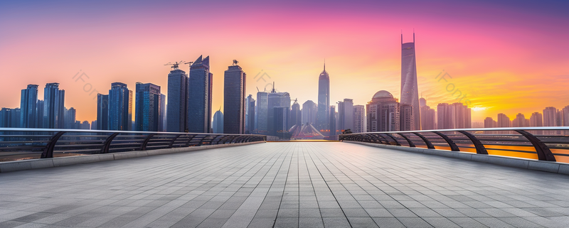 日落下的城市建筑路面广场背景,高清,摄影图,摄影图片,图片大全,摄影图免费下载